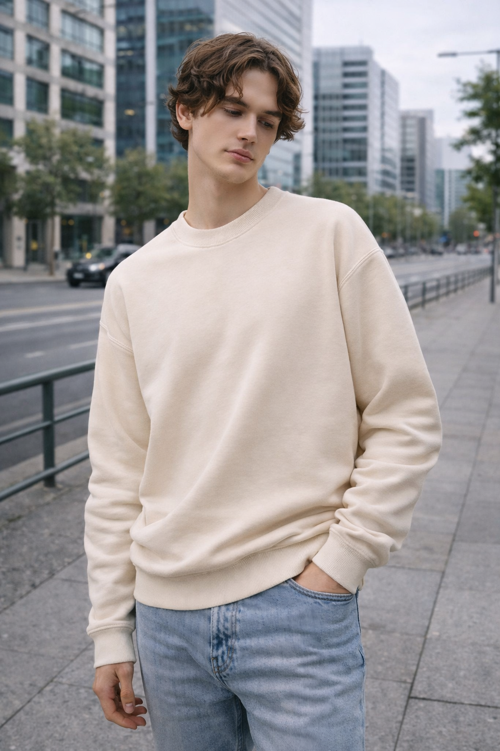 BUNDLE 5 SUDADERAS CREWNECK VAINILLA 330GSM