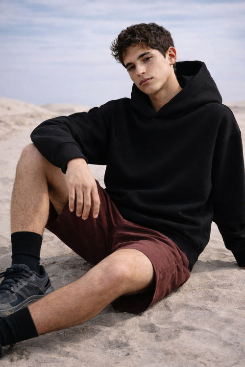 BUNDLE 5 HOODIES PREMIUM NEGRO PROFUNDO 500GSM